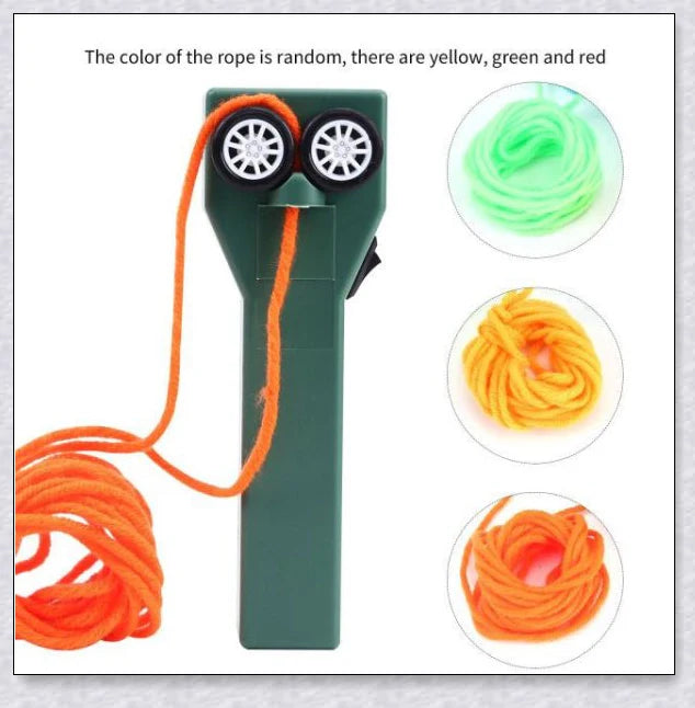 A mesmerising rope launcher toy that creates a hypnotic, floating string loop through the principles of physics