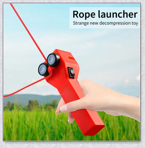 A mesmerising rope launcher toy that creates a hypnotic, floating string loop through the principles of physics