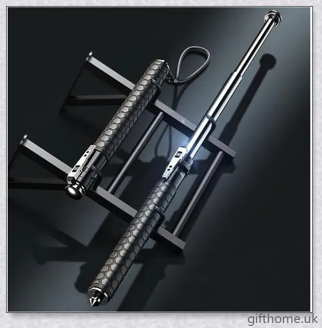 Enhanced Retractable Multi-Tool - a durable and secure outdoor walking aid with automatic deployment, premium alloy construction, and an ergonomic anti-slip handle