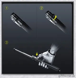 Enhanced Retractable Multi-Tool - a durable and secure outdoor walking aid with automatic deployment, premium alloy construction, and an ergonomic anti-slip handle