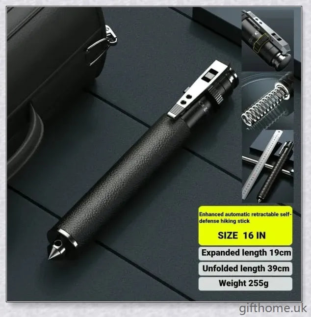Enhanced Retractable Multi-Tool - a durable and secure outdoor walking aid with automatic deployment, premium alloy construction, and an ergonomic anti-slip handle