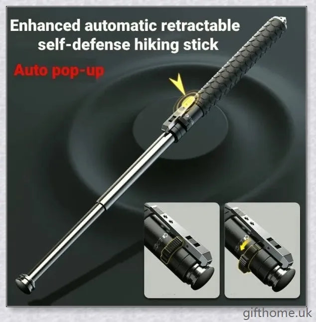 Enhanced Retractable Multi-Tool - a durable and secure outdoor walking aid with automatic deployment, premium alloy construction, and an ergonomic anti-slip handle