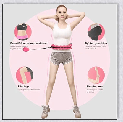 Smart Hula Hoop - Innovative, Adjustable Design for Effortless Waist Slimming