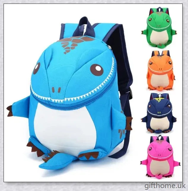 Colourful 3D animal-themed backpack with a spacious design and durable nylon construction for young children in the UK