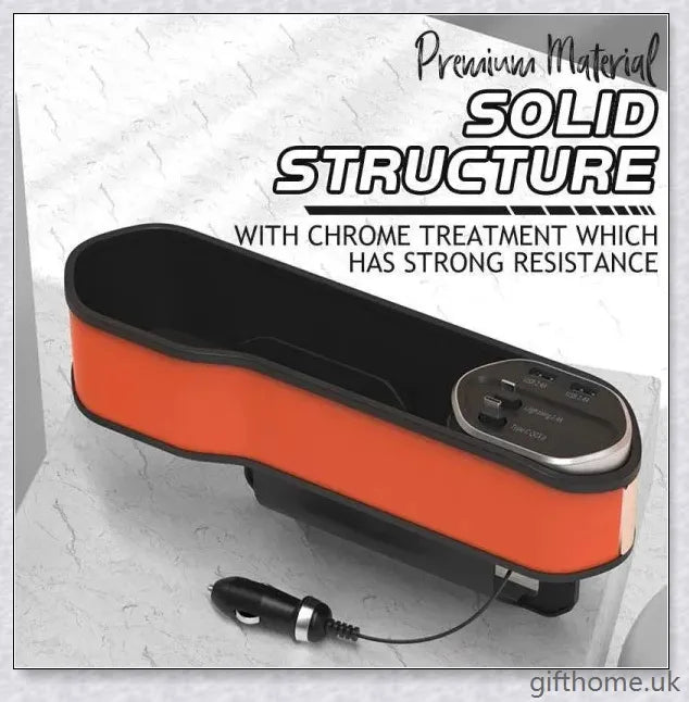 Car Seat Slot Storage Box with Wireless Charging - Organise your car's interior and charge your devices with this compact and practical accessory