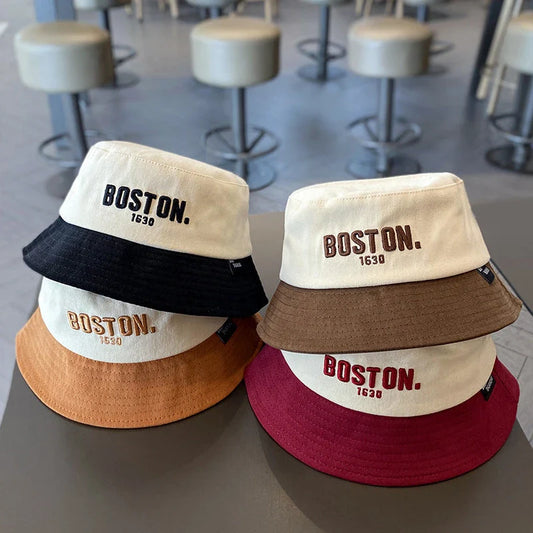 Adjustable Kids Wide Brim Bucket Hat with Korean Letter Embroidery, Suitable for Boys and Girls Ages 2-5