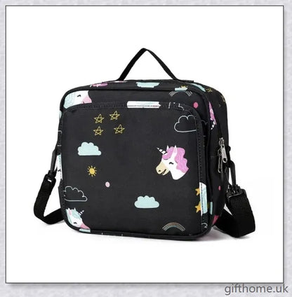 A versatile and stylish baby diaper bag with multiple compartments and soft handles for hands-free carrying.