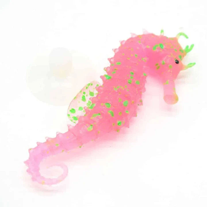 Luminous sea horse aquarium decor with a mesmerising glow, made of premium silicone