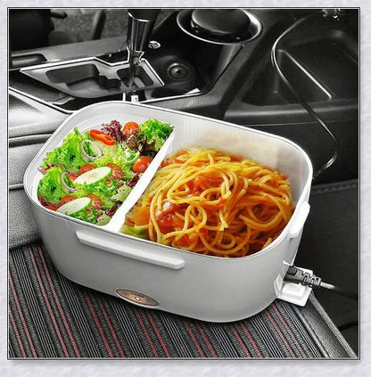 Portable Heated Electric Lunch Box in various colours - green, blue, orange, and pink