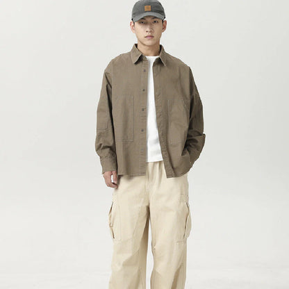 Stylish men's drawstring baggy straight trousers in black and milky white colours