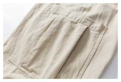 Stylish men's drawstring baggy straight trousers in black and milky white colours