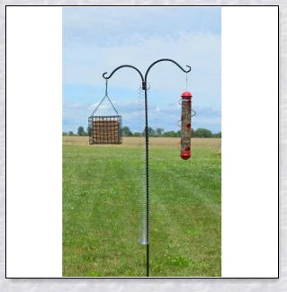 Squirrels Trouble - Squirrel-proof bird feeder accessory with spring-loaded mechanism to deter squirrels