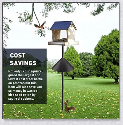 Squirrels Trouble - Squirrel-proof bird feeder accessory with spring-loaded mechanism to deter squirrels