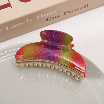 Fashion Large Acrylic Gradient Hair Claw - Elegant and Secure Hair Accessory for Women