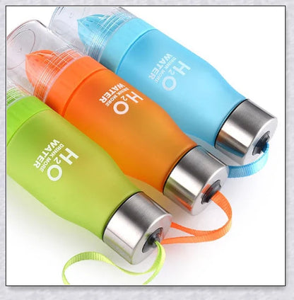 H2O Fruit Infusion Water Bottle with Vibrant Fruit Slices Floating Inside