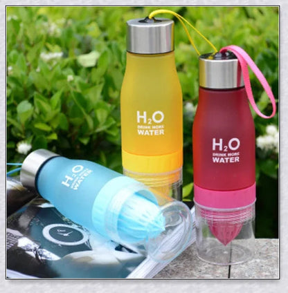 H2O Fruit Infusion Water Bottle with Vibrant Fruit Slices Floating Inside