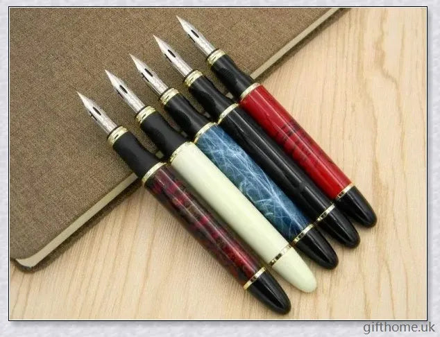 Exquisite executive fountain pen with flexible calligraphy nib for elegant writing