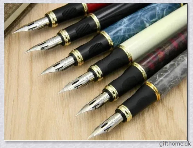 Exquisite executive fountain pen with flexible calligraphy nib for elegant writing