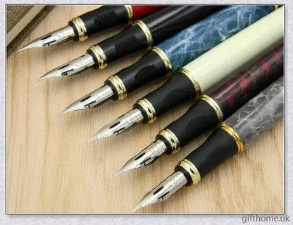 Exquisite executive fountain pen with flexible calligraphy nib for elegant writing
