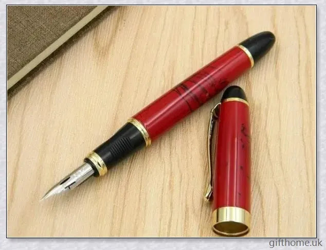 Exquisite executive fountain pen with flexible calligraphy nib for elegant writing