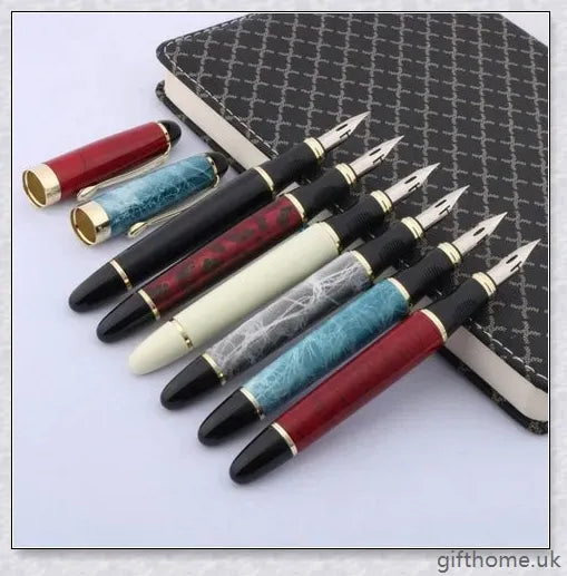 Exquisite executive fountain pen with flexible calligraphy nib for elegant writing