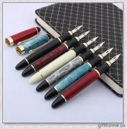 Exquisite executive fountain pen with flexible calligraphy nib for elegant writing