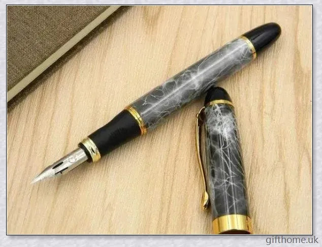Exquisite executive fountain pen with flexible calligraphy nib for elegant writing