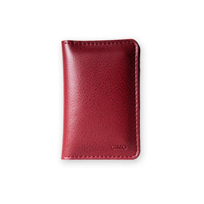 Premium leather business card holder in various colours, designed for professional men and women