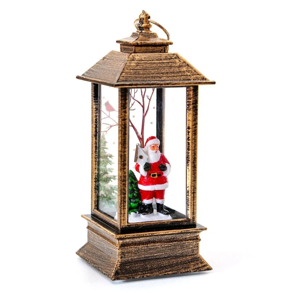 Santa Claus LED night light battery-powered hanging lantern for Christmas decoration