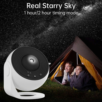 Galaxy Projector with 12 display scenarios, including solar system, galaxies, and nebulae, for a mesmerizing home decor experience