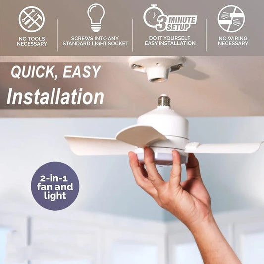 Ceiling fan with integrated LED light, remote control, and adjustable speed settings for optimal home climate and illumination