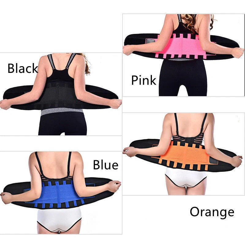 Breathable waist belt for squat support and posture correction in multiple colours
