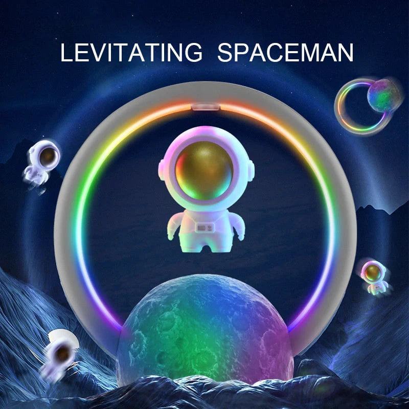 Floating Astronaut Bluetooth Speaker with magnetic levitation and RGB lights