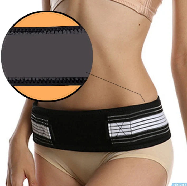 Double-Reinforced Pelvic Correction Belt for support and comfort in black