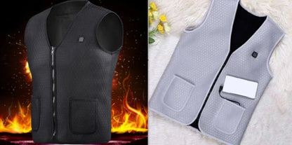 Versatile outdoor electric heated vest with adjustable heating, water-resistant design, and convenient features for activities like skiing, fishing, and more.