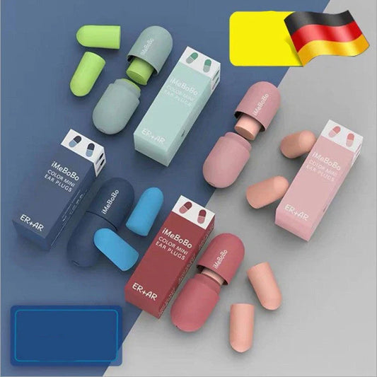 Soft sponge ear plugs with 60% noise reduction in various colours