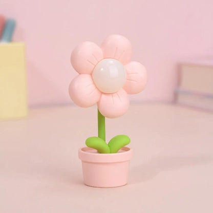 Mini Flower Night Lamp with warm LED light and cute flower design