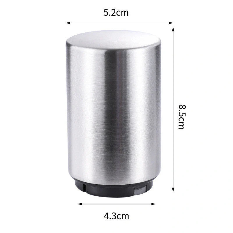 Stainless steel automatic beer bottle opener with magnet cap catcher