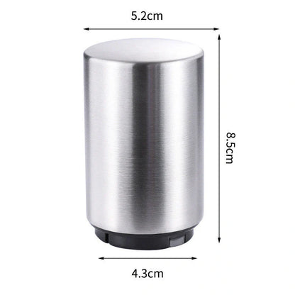Stainless steel automatic beer bottle opener with magnet cap catcher