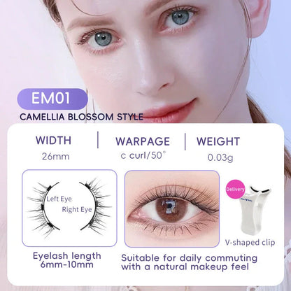 Premium magnetic suction false eyelashes in mink hair for a natural, glamorous look
