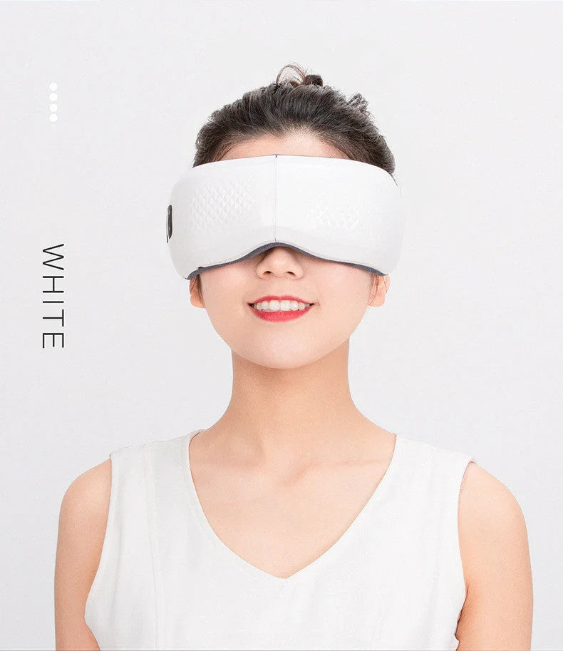 Bluetooth-compatible vibrating hot compress eye massager with airbag kneading