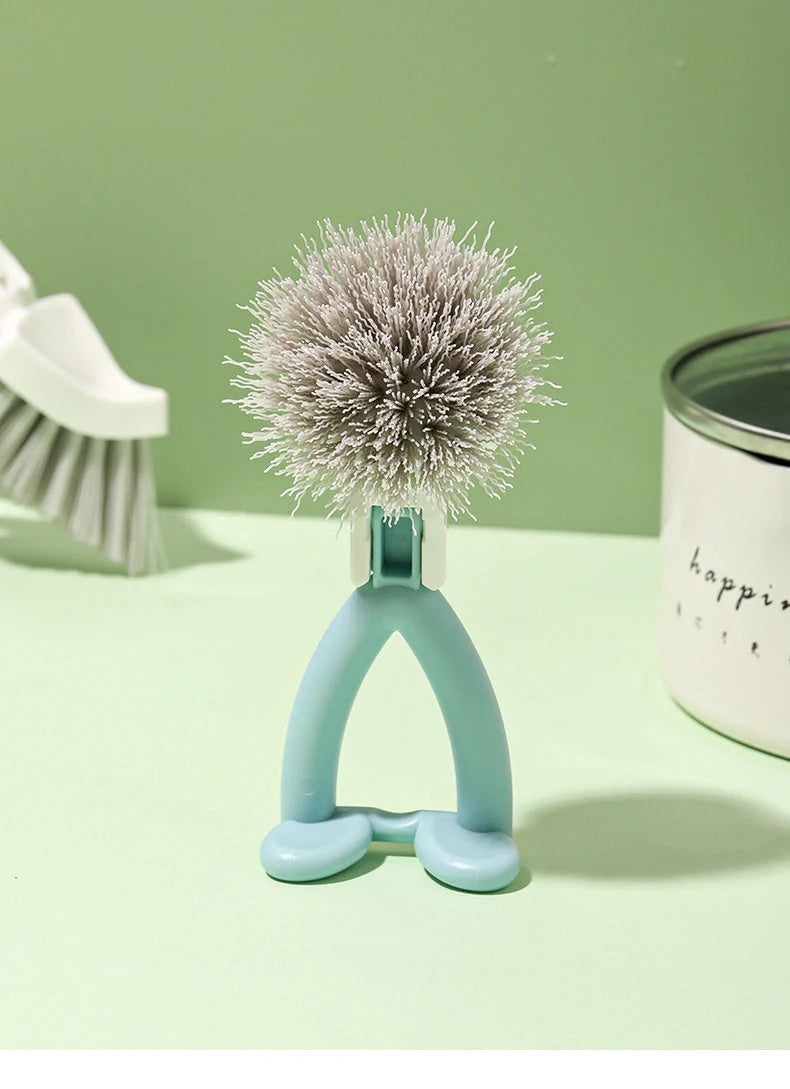 Vertical Pot Brush with durable bristles and ergonomic handle for efficient kitchen cleaning