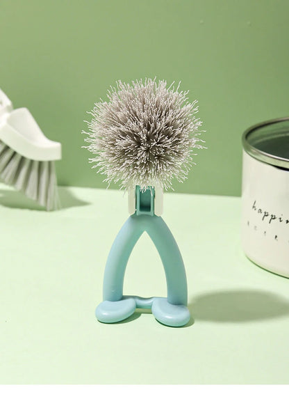Vertical Pot Brush with durable bristles and ergonomic handle for efficient kitchen cleaning
