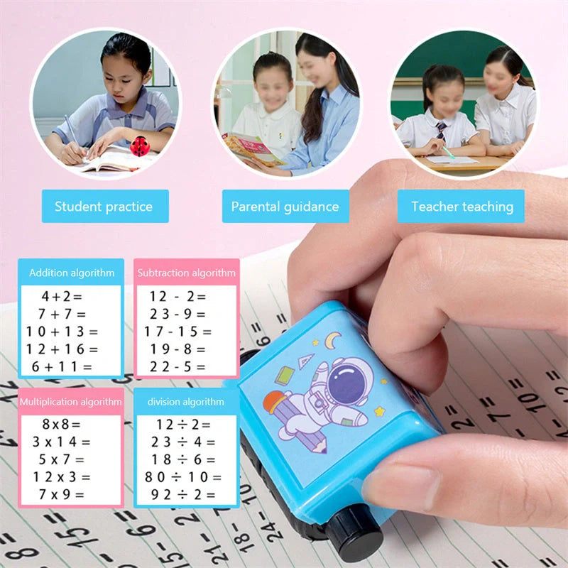 Math Roller Stamp for addition, subtraction, multiplication, and division practice