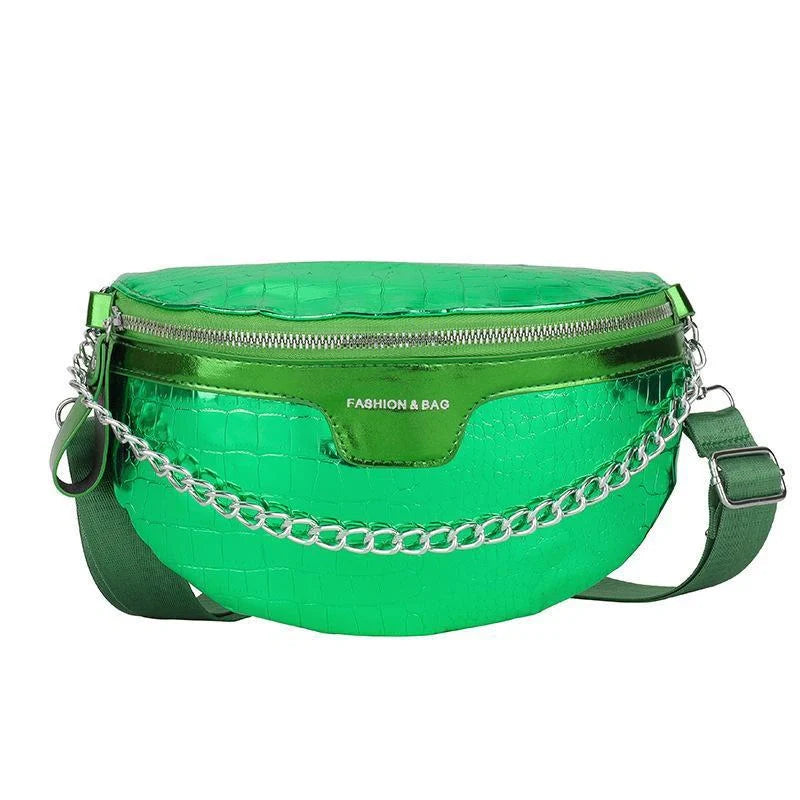 PU Leather Women's Crossbody Bag with Stone Pattern Design