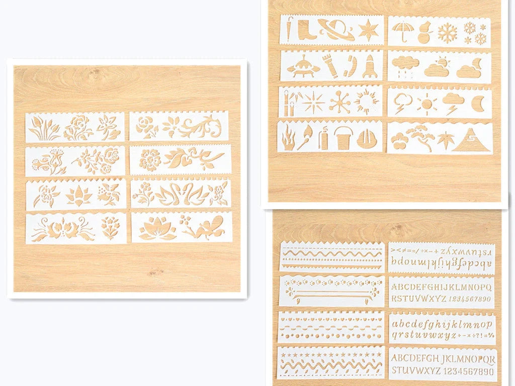 Multifunctional hollow painting template for creative art projects