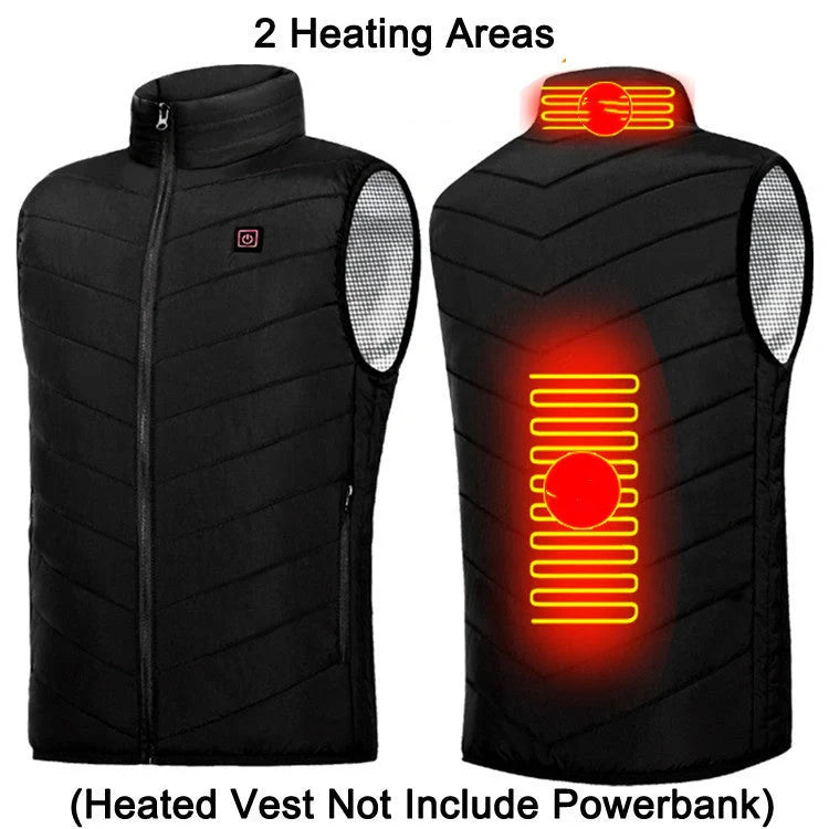 USB Heating Jacket with adjustable temperature settings and multiple heating zones