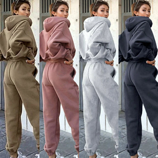 Stylish Autumn & Winter Women's Casual Hoodie Coat Outfit in various colors and sizes