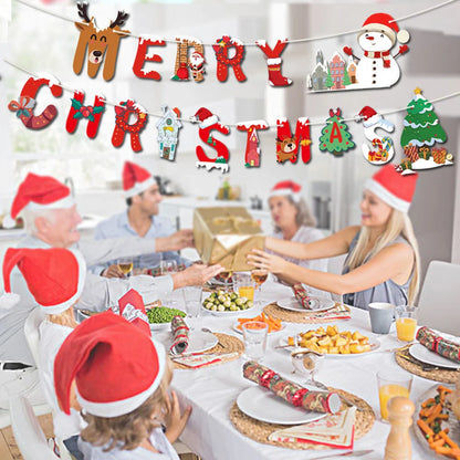 Festive LED string lights with Santa Claus and snowflakes for holiday decor