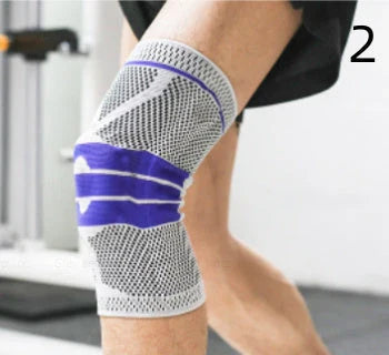 Protective Sports Knee Sleeves for Running and Fitness made of durable nylon material with adjustable strap for customized fit